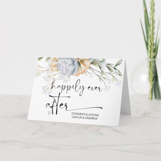 Cartão Parabéns Casando Noite de Weds Noite e Noite (Frente)