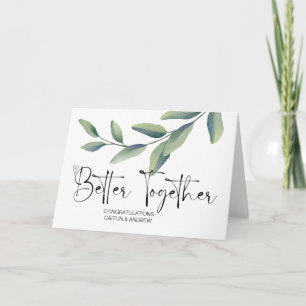 Cartão Parabéns Casando Noite de Weds Noite e Noite