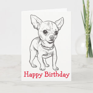 Cartão Parabéns Chihuahua Cachorro Cachorro Mamãe Cacho