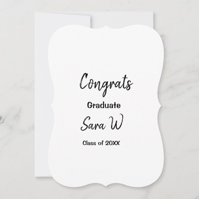 Cartão Parabéns classe de nome de ano de adição escola co (Frente)