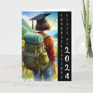 Cartão Parabéns classe de placa de graduação 20xx