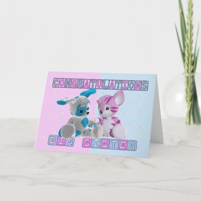 Cartão Parabéns da Irmã Grande (Frente)