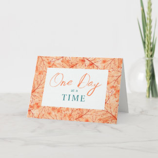 Cartão Parabéns de aniversário da Sobriety Orange