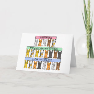 Cartão Parabéns de aniversário de transplante pulmonar