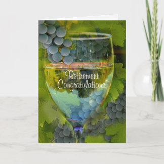 Cartão Parabéns de aposentadoria Humor de vinho
