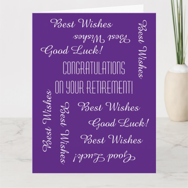 Cartão PARABÉNS de aposentadoria JUMBO de todos nós (Frente)