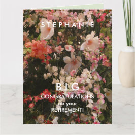 Cartão PARABÉNS de Baixa de Nome BIG Muitas Flores