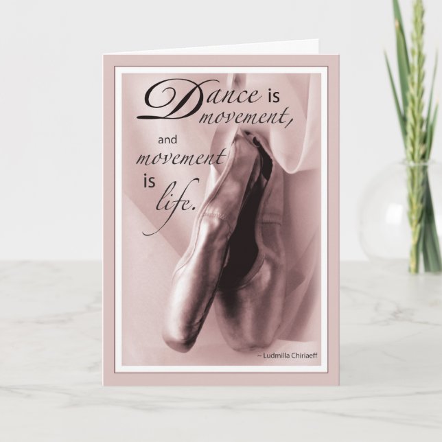 Cartão Parabéns de Balé de dança (Frente)