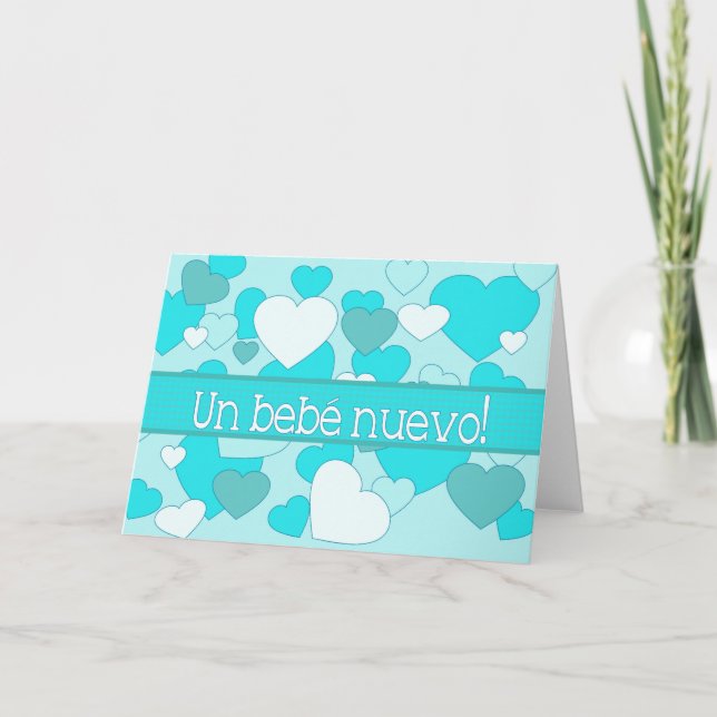 Cartão Parabéns de Bebê Espanhol (Frente)