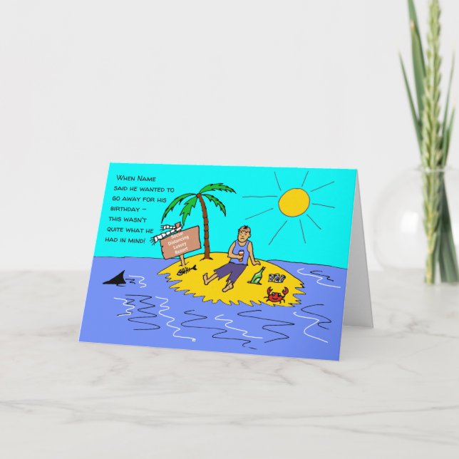 Cartão Parabéns de Cartoon Engraçado de Distância Social (Frente)