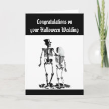 Parabéns de Casal de Skeleton de Halloween