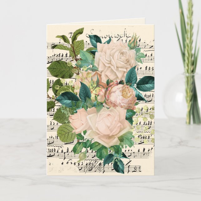 Cartão Parabéns De Casamento Adicionar Nomes Rosa de Ephe (Frente)