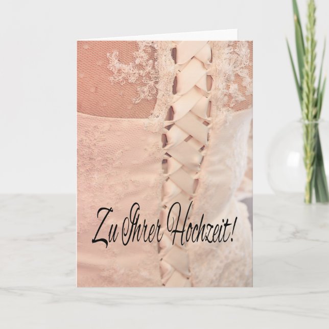 Cartão Parabéns de Casamento Alemães (Frente)