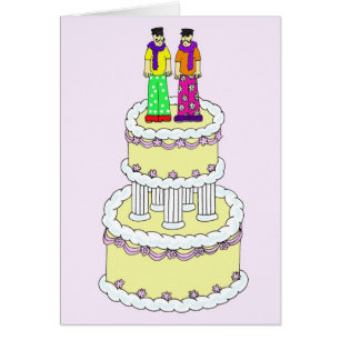 Cartão Parabéns de Casamento de Casal Masculino Fabuloso