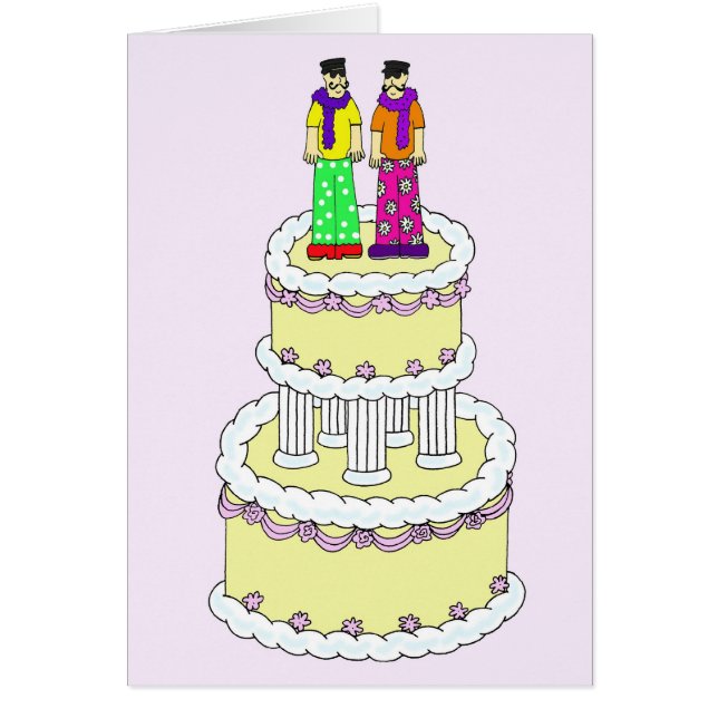 Cartão Parabéns de Casamento de Casal Masculino Fabuloso (Frente)