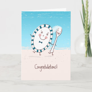 Cartão Parabéns de Casamento de Dish & Spoon