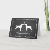 Parabéns de Casamento Silhuetas Weimaraner