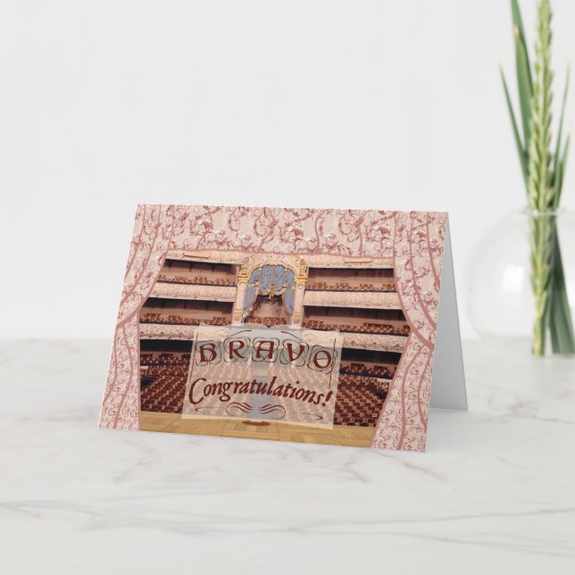 Cartão Parabéns de desempenho (Frente)