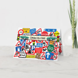 Cartão Parabéns de ensaio de condução aprovados