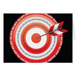 Cartão Parabéns de estágio publicitário Bullseye, R