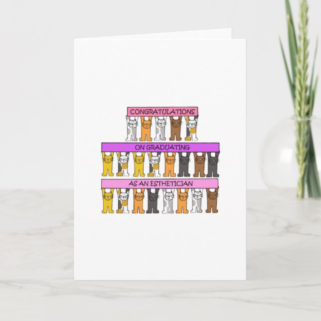 Cartão Parabéns de Formandos esteticistas (Frente)