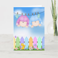 Parabéns de Gêmeos Bebês