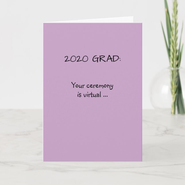Cartão parabéns de graduação 2020 (Frente)