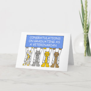 Cartão Parabéns de graduação como veterinário.