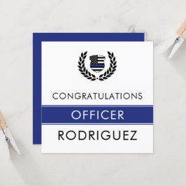 Cartão Parabéns de Graduação da Academia de Polícia Moder