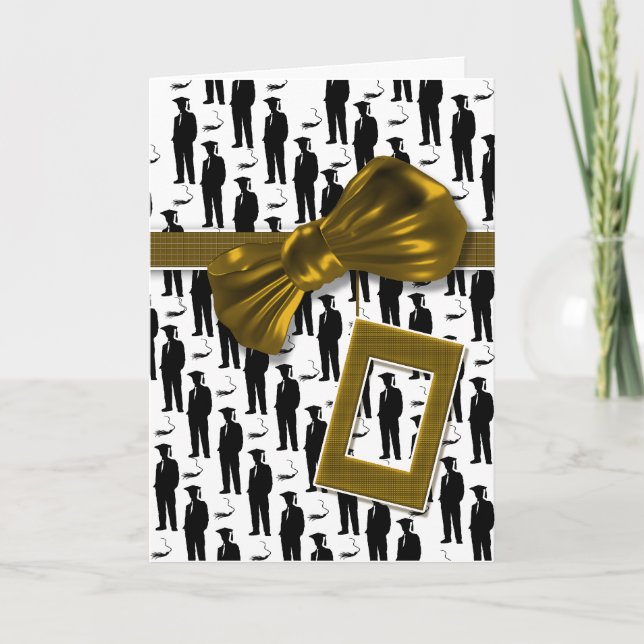 Cartão Parabéns de graduação para homens (Frente)