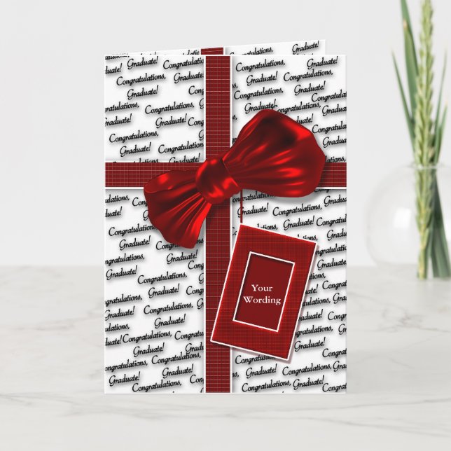 Cartão Parabéns de graduação para homens e mulheres (Frente)