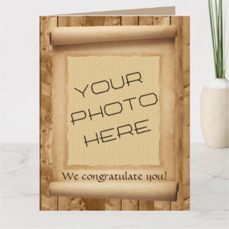 Cartão Parabéns de Grupo, Foto Personalizada no Quadro de