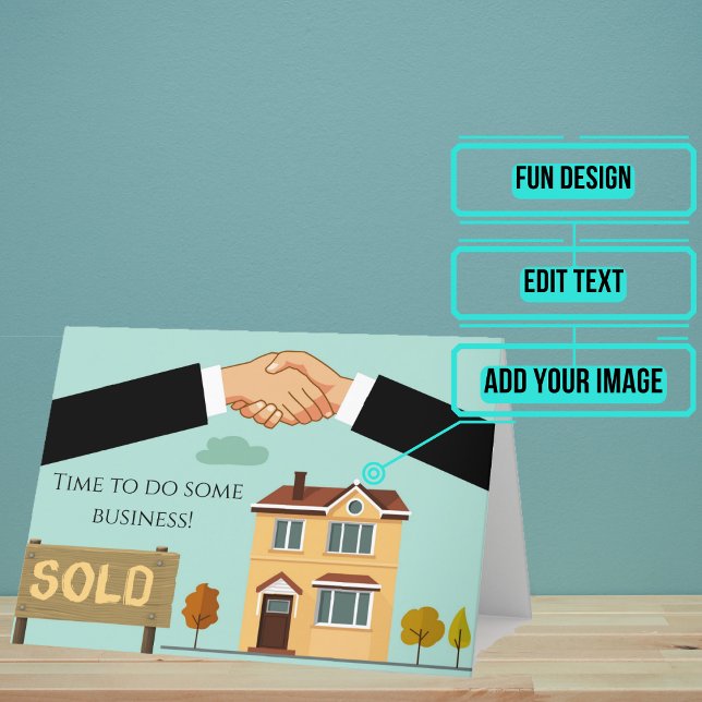 Cartão Parabéns de Licença Imóveis com Chaves (Give this fun card to someone who just got their real estate license to let them know you are proud.)