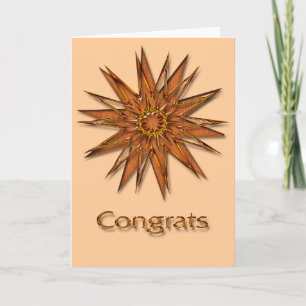 Cartão Parabéns de Metallica Shiny e Satin Starburst