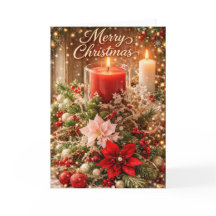 Parabéns de Natal à Luz de Velas