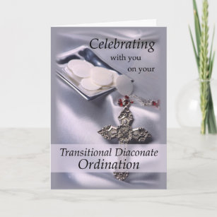 Cartão Parabéns de ordenação de diaconato de transição