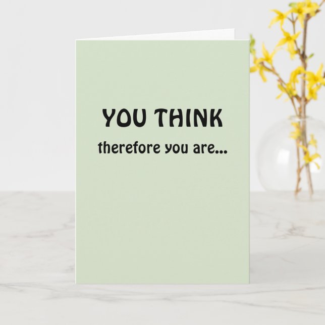 Cartão Parabéns De Professor De Cheio, Penso Portanto (Flor Amarela)