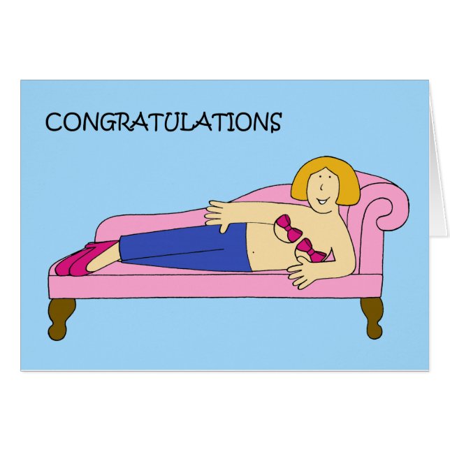 Cartão Parabéns de Reconstrução Mastectomia (Frente Horizontal)