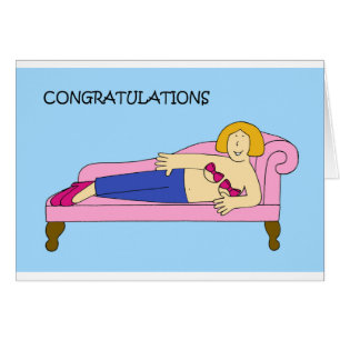 Cartão Parabéns de reconstrução, senhora do desenho anima