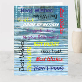 Cartão PARABÉNS de Reforma JUMBO de Todos os Abstrato