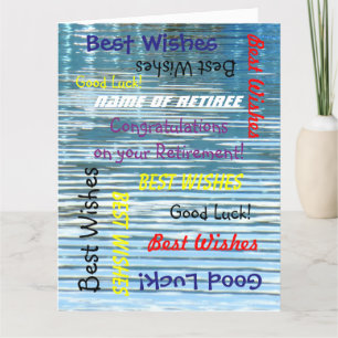 Cartão PARABÉNS de Reforma JUMBO de Todos os Abstrato