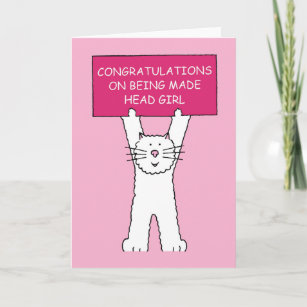 Cartão Parabéns de ser uma garota de cabeça