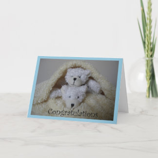 Cartão parabéns de ursos gêmeos