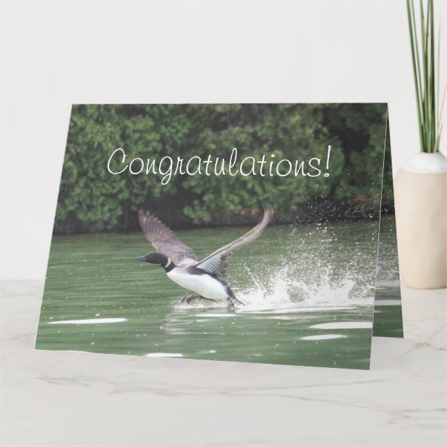 Cartão Parabéns de voo (Frente)