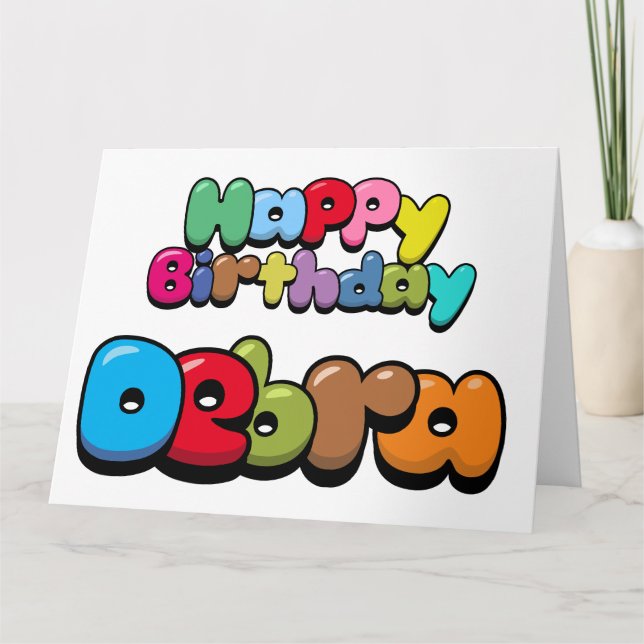 Cartão Parabéns Debra (Frente)