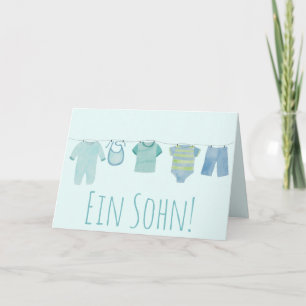 Cartão Parabéns do Baby Boy German