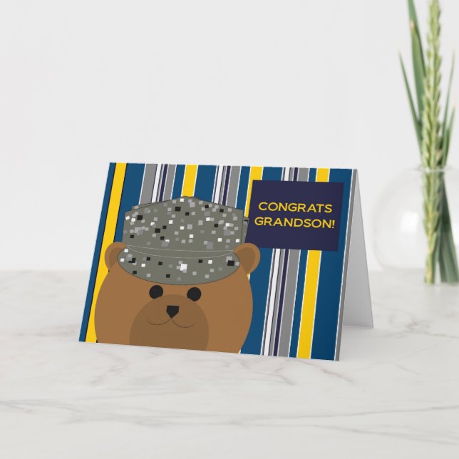 Cartão Parabéns do neto da Força Aérea (Frente)