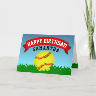 Cartão Parabéns do Softball