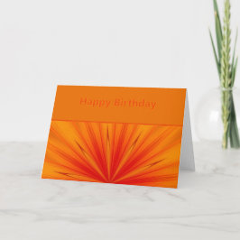 Cartão Parabéns do Starburst Amarelo Laranja