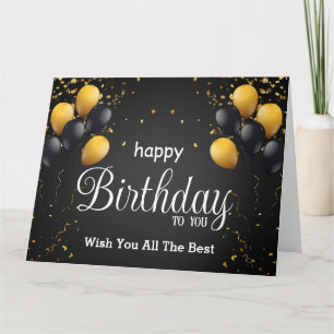 Cartão Parabéns Dourados e modernos